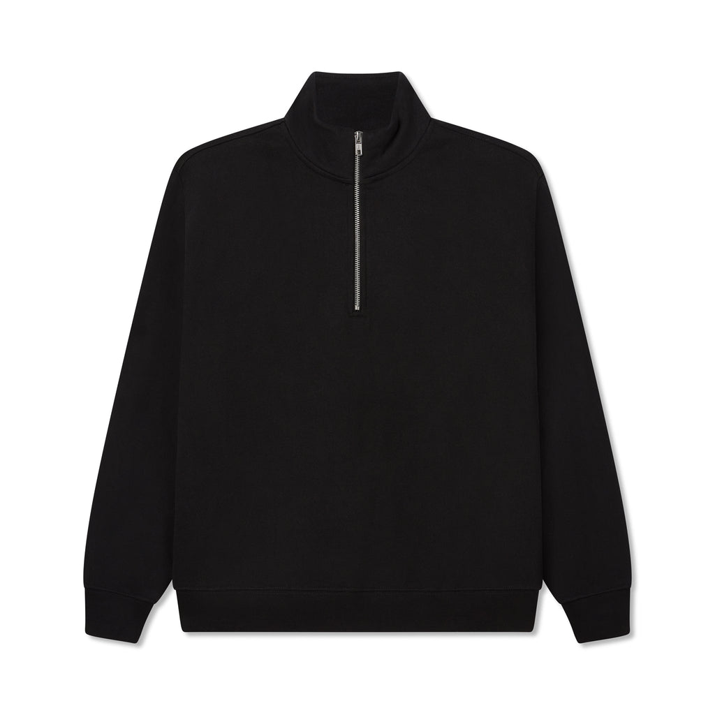 600 GSM 'Black' Quarter Zip Sweatshirt
